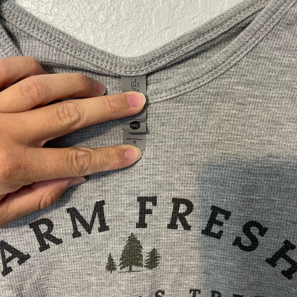 Eckert Farms Gray Long Sleeve Tee with Red Truck Design - Picture 3 of 4